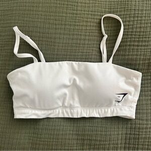 Gymshark bandeau sports bra white